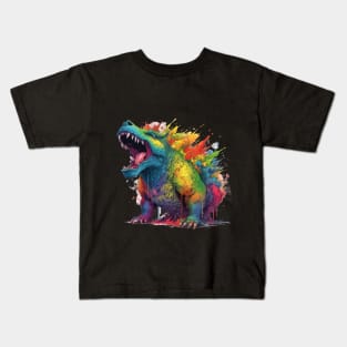 Beast of Radiant Fury: Rainbow Guardian Unleashed Kids T-Shirt